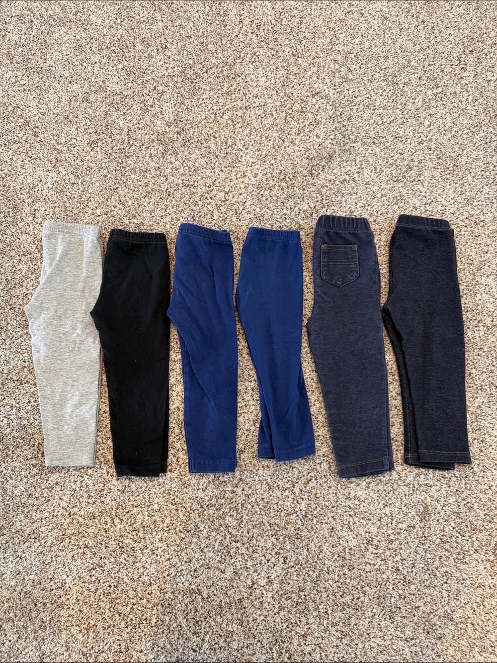 Carter's Girls Leggings Pack - Gray, Black, Blue